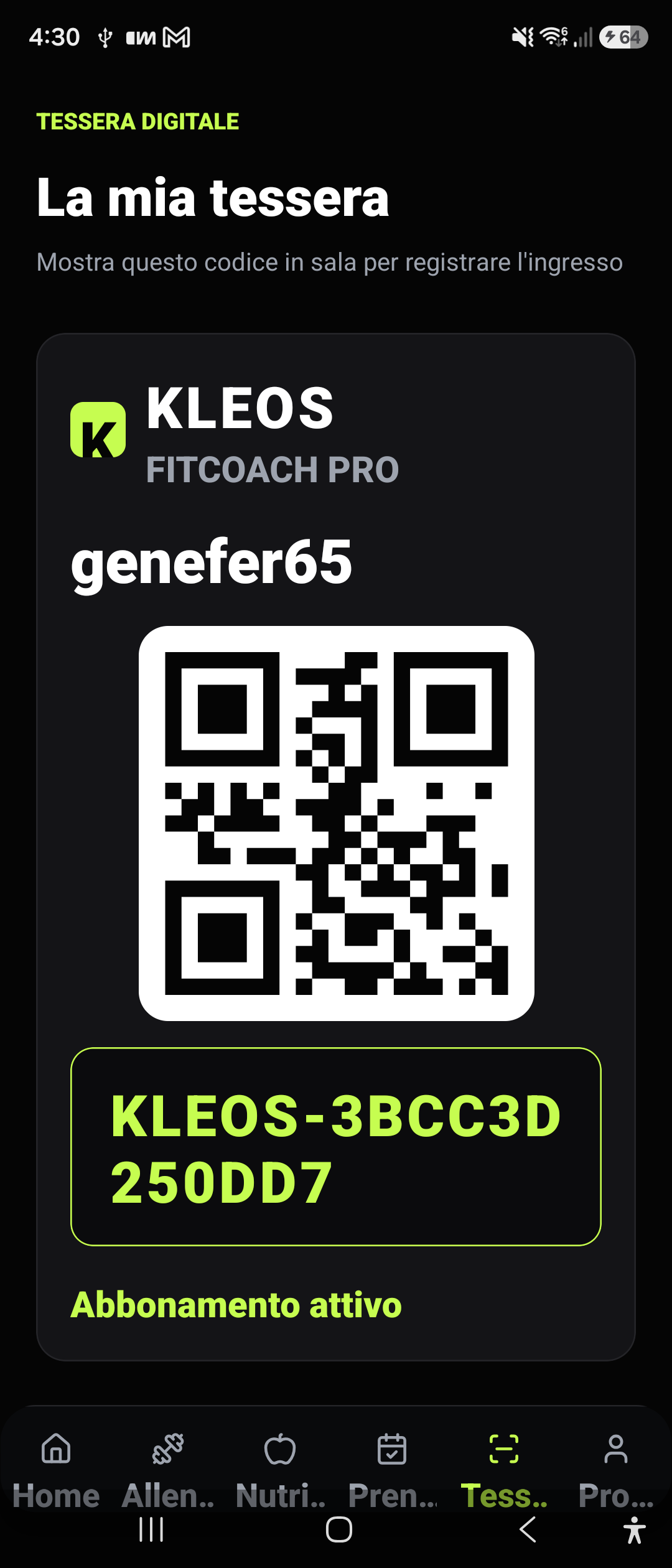 Schermata app 3